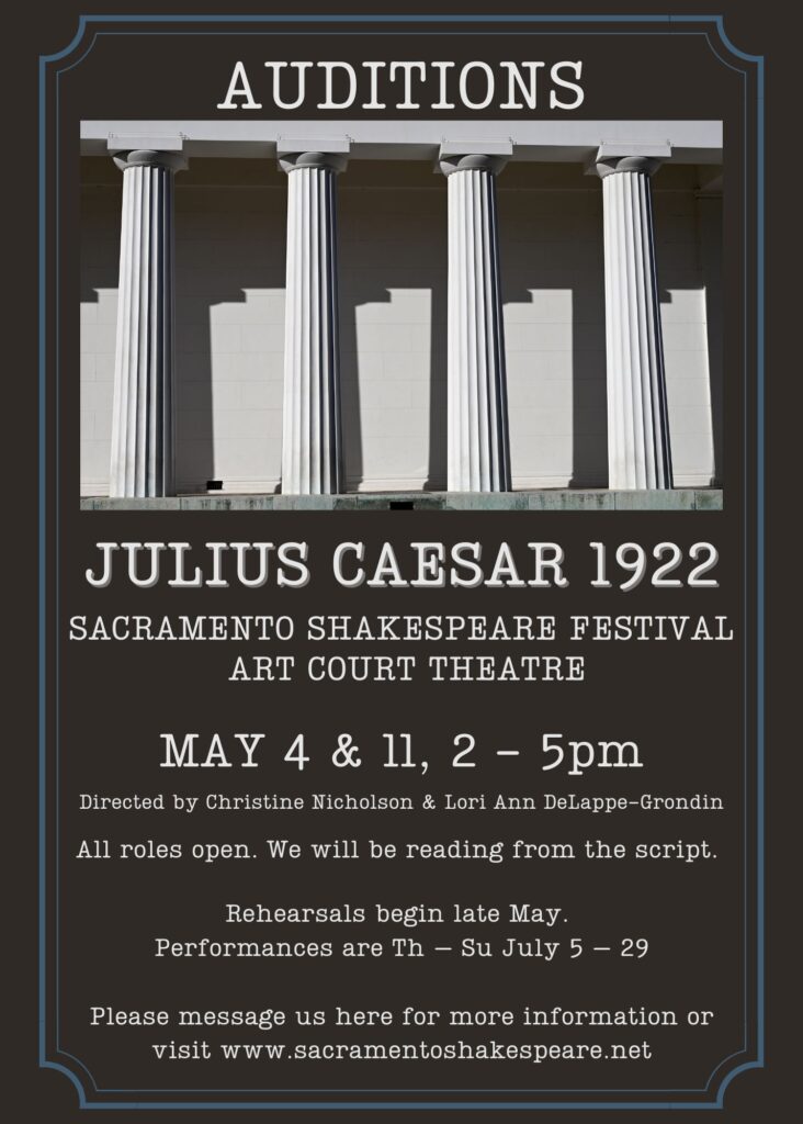 Auditions Sacramento Shakespeare Festival